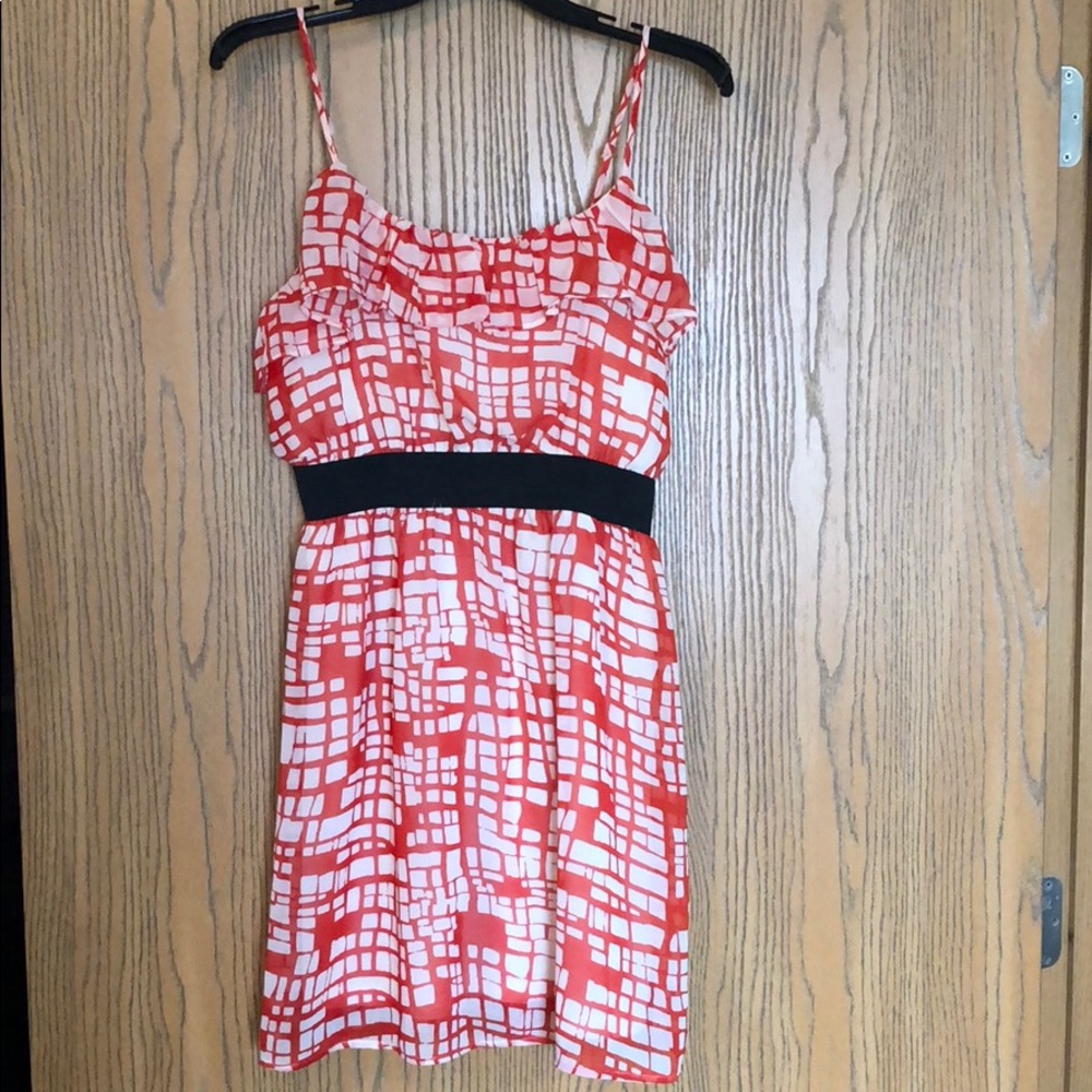 Red mini dress